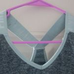 PINK - Victoria's Secret  seamless lightly lined sport sports bra sparkly pink on straps in gray and blue size medium. Photo 1