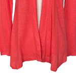 J. Jill Love Linen Coral Pink Open Front Linen Cardigan Women’s Size XS Petite Red Photo 2