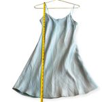 Verge Girl 90’s Muse Slip Dress Aqua Blue Iridescent Sheen Party Cocktail Mini Photo 6