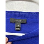 J. Crew Dark Blue Black Embroidered Crew Neck 100% Merino Wool Sweater Size XS Photo 1