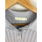 Giordano Purple Cable Knit V Neck Short Sleeve Polo Sweater Size Small Photo 1