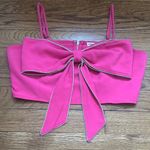 Pink Rhinestone Bow Crop Top Size L Photo 0