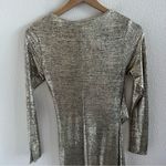 Lulus  Metallic Long Sleeve Dress Small Photo 3