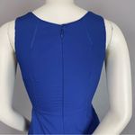 Club Monaco Sheath Dress Mini Women Size 0 Blue Sleeveless Cotton Darts Sleek Photo 7