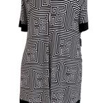 Tiana B NWT Modern Geometric Greek Style Pattern Swing Dress 22W Photo 2