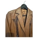 1980s Pioneer Wear genuine Brown leather blazer snakeskin Photo 11