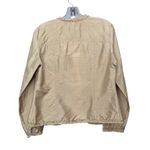 Chico's Vintage Chico’s Gold Silk Ruffled Open Jacket Photo 1