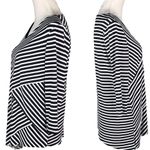 Chico's Travelers Collection Spliced Layered Top Black White 1 S 8-10 Photo 3