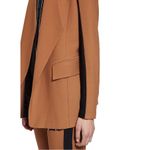 Lysse Lyssé Lianna Crepe Jacket Women's Size L Camel Blazer Open Front w/ Pockets NWT Photo 2