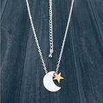 Gold Star Silver Moon Necklace Photo 4