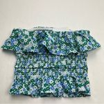 Sugar Lips Turquatic Floral Brienne Smocked Ruffle Tube Top Women Small NEW *FLAW Photo 11