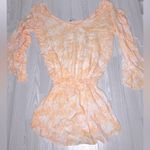 Tiare Hawaii  Women’s Orange Tie Sleeve Blouse Photo 2