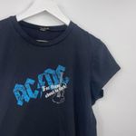 Vintage Y2K Grunge ACDC Black Short Sleeve Baby Tee Size Medium Photo 2