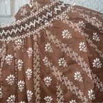 Veronica Beard NWT  Espie Dress Hazel Brown Smocked Ruffle Mini Dress Photo 10