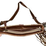 Myra Bag Brown Hand Tooled Tassels Crossbody Handbag Clutch Purse Photo 7