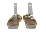 FitFlop Twine Slide Sandals Twist Flat Comfort Metallic Leather Gold Size US 10 Photo 10