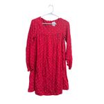 The Nines by Hatch Red Floral Print Long Sleeve Casual Mini Dress Size Small Photo 1