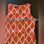 ALYX Women's Clolorful Coral White Diamond Print Sleeveless Dress Size 18 Orange Photo 6