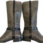 Matisse Daniel Gray Leather Zip Up Knee High Harness Boots, Sz 8 Photo 10