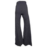 Vamp Vintage Black Patterned Flare Pants Corporate Goth 90s/Y2K Size Medium Photo 1