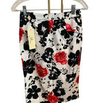 Grace Karin New  cotton white red black floral peplum pencil skirt pin up Holiday Photo 8