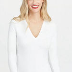 Spanx NWT Suit Yourself Long Sleeve V Neck Bodysuit white Shapewear XL Photo 0