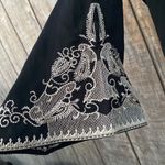 Dress Barn Black Embroidered Long Sleeve Blouse Size M Photo 1