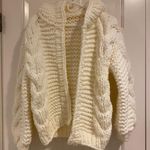 Chicwish Chunky White Hooded Sweater Cardigan Photo 0