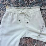Alice + Olivia White Benny Crepe Cropped Drawstring Pants Size 0 Photo 10