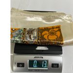 Ivory Gold Paisley Floral Satin Scarf Square Retro Boho Lightweight Wrap Yellow Photo 3