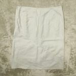 Banana Republic  Grey 100% Linen Pencil Skirt Floral Embroidered Size‎ 8 NWT Photo 5