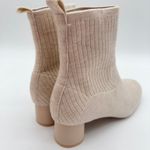 Vivaia Zoe Round Toe Block Heel Old Money Wool Knit Comfort Boots Almond 9.5 Photo 1