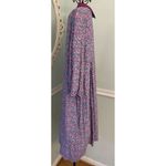 Jane Schaffhausen Belle France 14 Garden Floral Dress S/S Cottagecore Fem Vtg Blue Photo 3