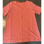 J.Jill  Women’s Shirt Size Large Orange 100% Pima Cotton Elbow Sleeve Tunic Top Photo 0
