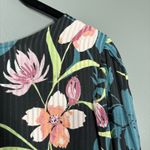 Tinsel Women's Retro Glam Black Floral Blouse Photo 1