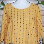 SheIn  Curve 2XL Yellow Shift Dress Long Kimono Sleeve Floral Knee Length Casual Photo 1