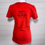 Harley Davidson Y2K BARNETT EL PASO TEXAS Flame Logo Shirt Top Orange Size S Photo 4