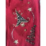 Holiday Editions Woman's Christmas Sweater Vest Leopard Red Size 1X *See‎ Pic 8 Photo 2