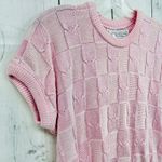 American Vintage Evan-Picone (M) Petite  80s Pink Knit Sweatshirt Sweater Top Photo 2