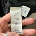 Joie  Black Chiffon Balloon Sleeve Button Front Mini Dress Photo 4