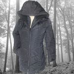 Diesel Women's S Black Long
Chevron Quilted Hooded Puffer Coat
Jacket Photo 1