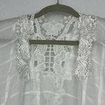 Women's lace Poncho/kimona/Cover Up Pearl Size OS boho White Photo 5