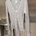 đź’•FAVORITE DAUGHTERđź’• Bodysuit Knit Cardigan Long Sleeve ~ Moth Gray XS NWT Photo 8