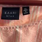 Kaari Blue  blouse orange with white stripe xl women’s top Photo 1