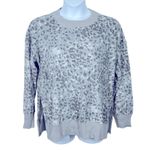 Aerie NWT Oversized Desert Grey Leopard Fleece Pullover Size Small Cozy Photo 4