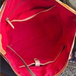 Dooney & Bourke Authentic leather/canvas Orange Chevron zip top Tote Bag Photo 5