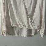 Velvet Tees Velvet Heart White High/Low Top. Subtle light pink. Photo 2