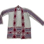 Lucky Brand Aztec Cardigan Sweater Women's Size XS Long Sleeves Open Front Knit Photo 0