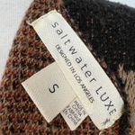 Saltwater Luxe Charli Floral Open Front Knit Cardigan Sweater Black Size Small Photo 8