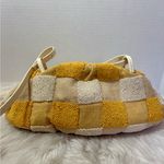 ZARA  Yellow and Cream Beaded Gingham Crossbody/Shoulder Bag Photo 5
